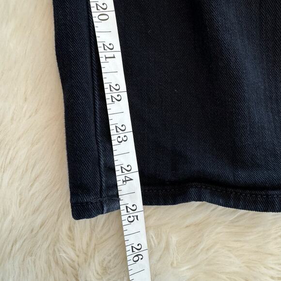 PAIGE Black Denim Overalls 24 Preppy 90s - Picture 12 of 16